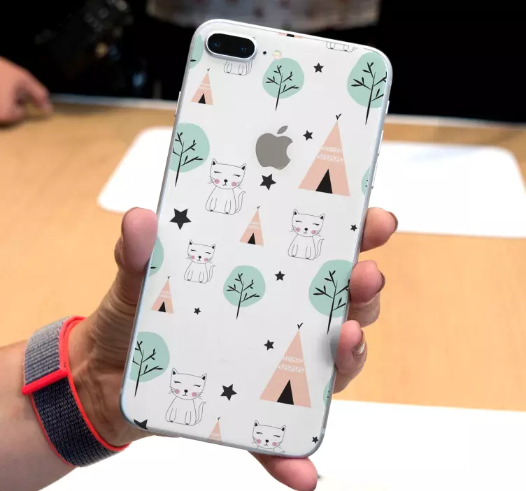 nalepky na stenu zvierata vzor roztomilého mačiatka - Tenstickers