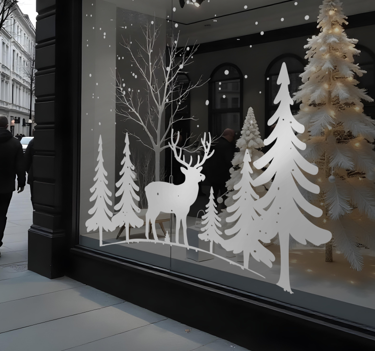 nalepky na stenu zvierata zimná scéna - Tenstickers