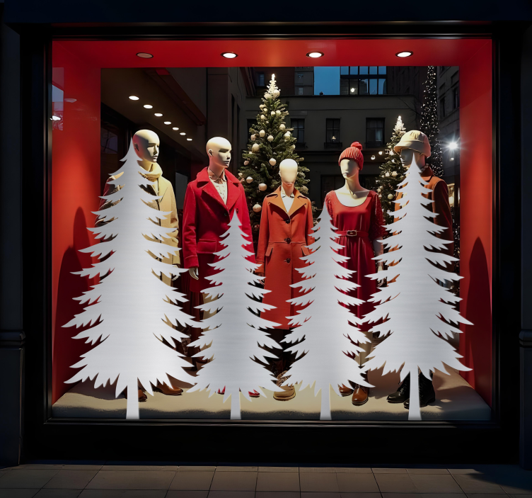 nalepky na stenu zvierata zimné stromy - Tenstickers