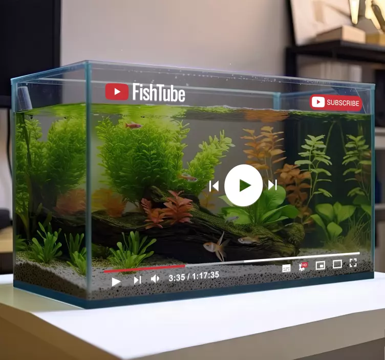 Nalepka ryba hráč na rybie misy - Tenstickers