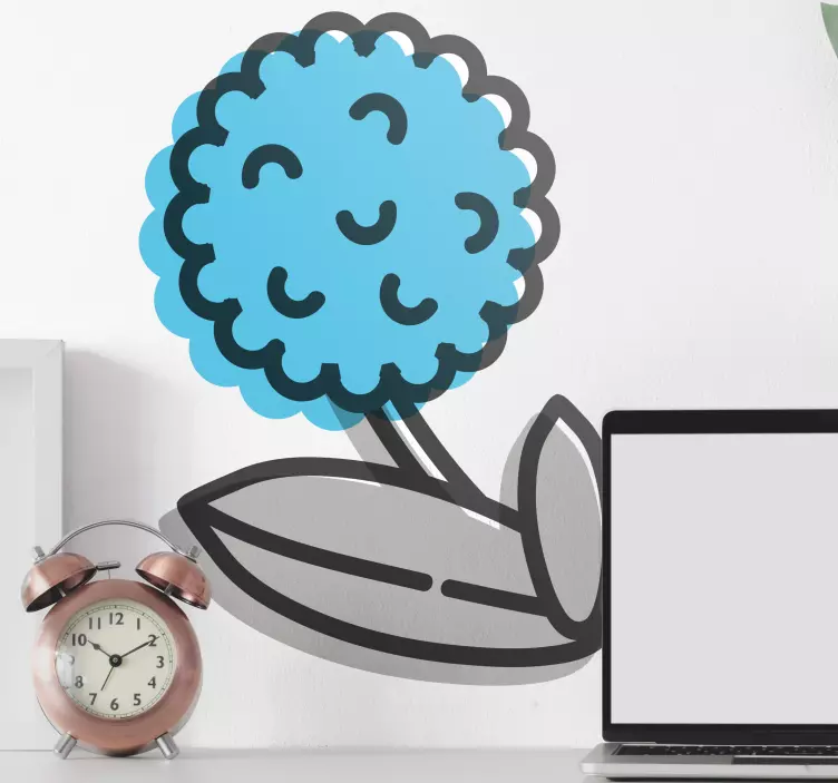 Nalepky na stenu zvierata hravé kvetinové prvky - Tenstickers