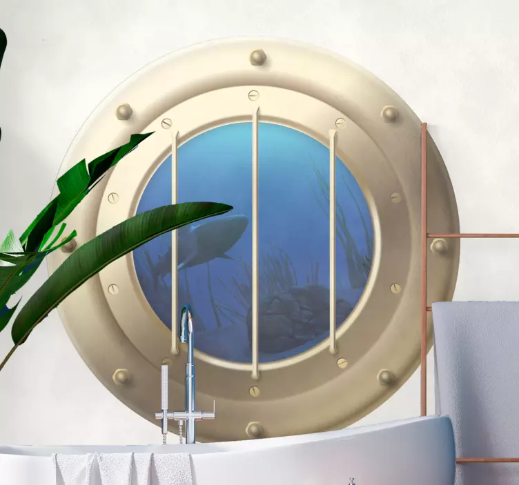 Nalepky na stenu zvierata podvodný pohľad z okna - Tenstickers