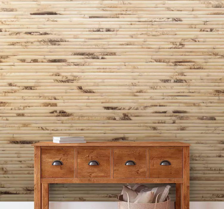 Nalepky na stenu zvierata s textúrovaným bambusom - Tenstickers