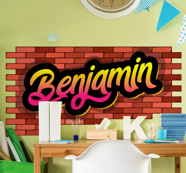 Nalepky na stenu zvierata s vlastným menom - Tenstickers