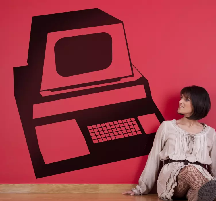 Nalepky na stenu zvierata v retro počítačovom štýle - Tenstickers