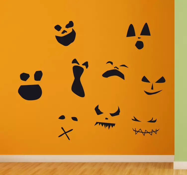 Nálepky na strašidelné tváre halloween - Tenstickers