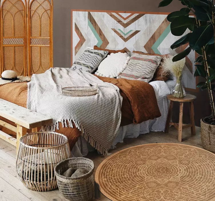 nalepky nad postel geometrický vzor - Tenstickers