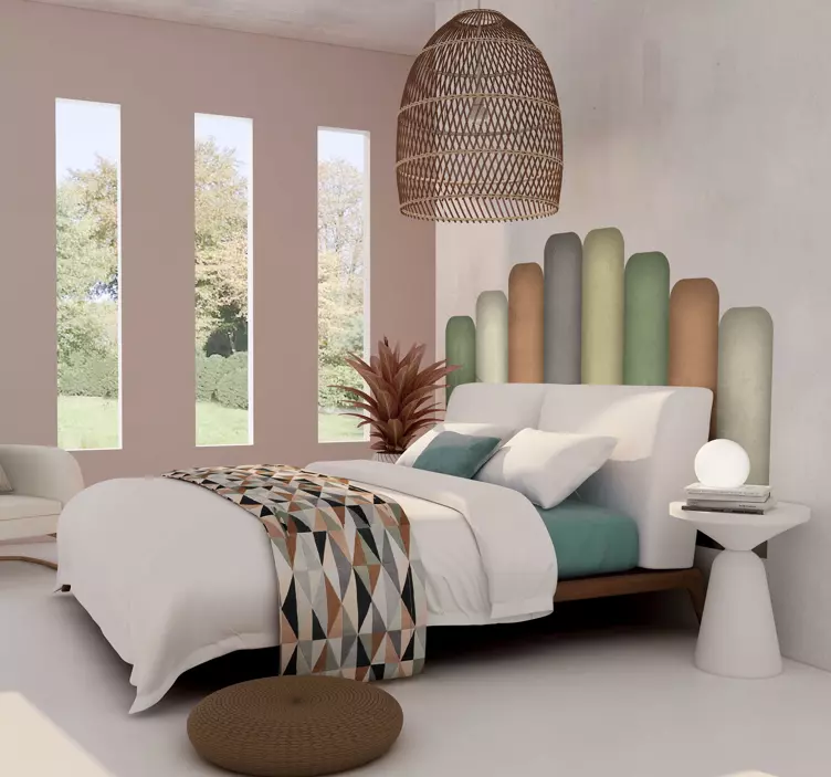 nalepky nad postel zakrivený mäkký dizajn - Tenstickers