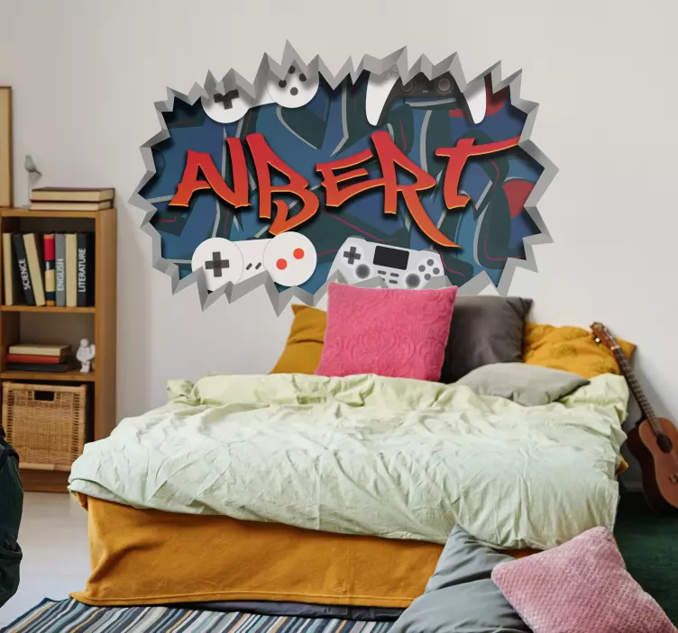 nalepky na stenu pre teenagerov hráčske graffiti - Tenstickers