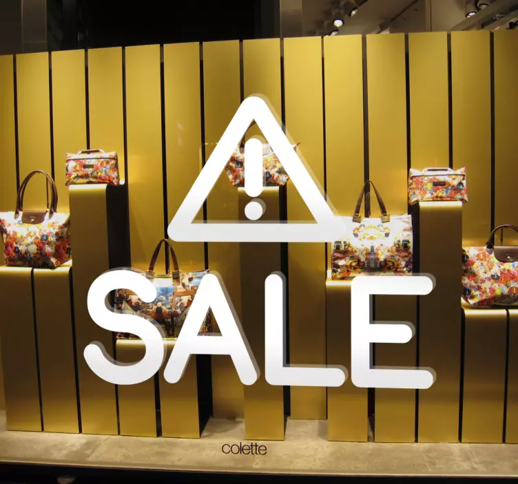 nálepky s výpredajmi nálepka s upozornením vo veľkej británii - Tenstickers