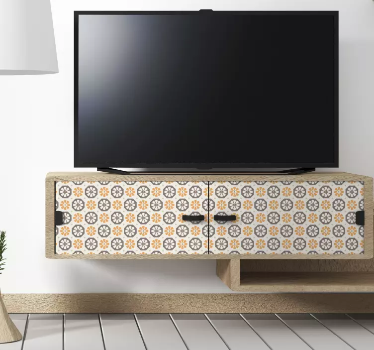 Nálepka s kvetinovým vzorom zo 70. Rokov - Tenstickers