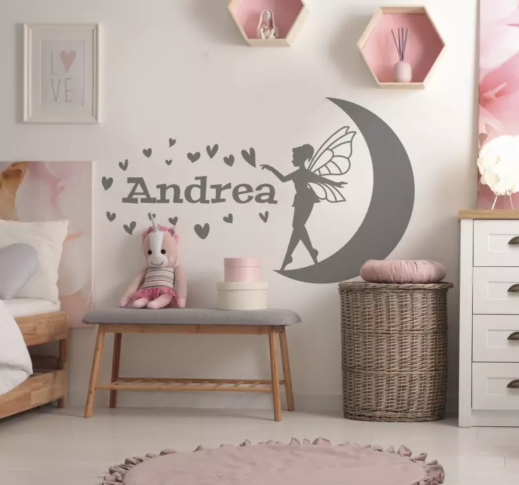 Nalepky na stenu víly a škriatkovia víla šíriaca lásku - Tenstickers