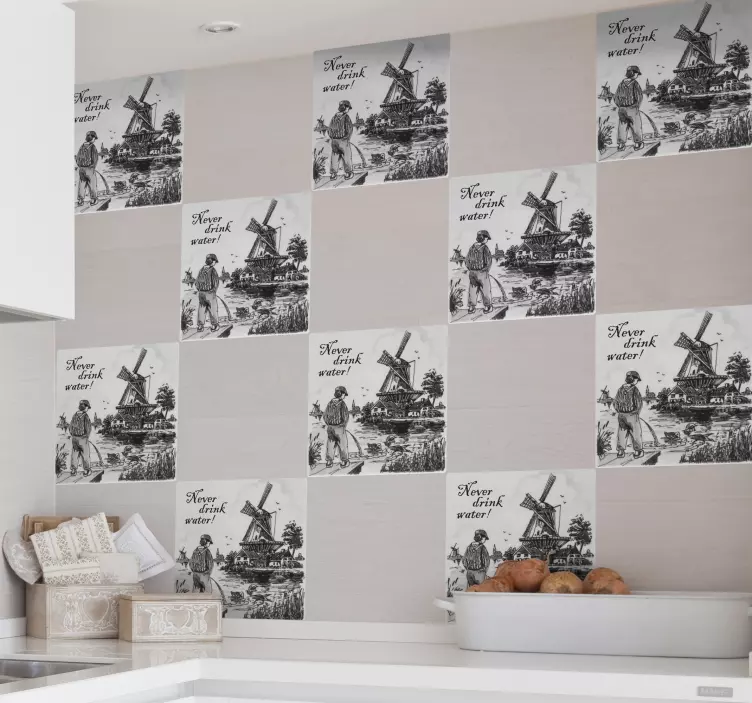 Nikdy nepite štítok s vodnými dlaždicami - Tenstickers