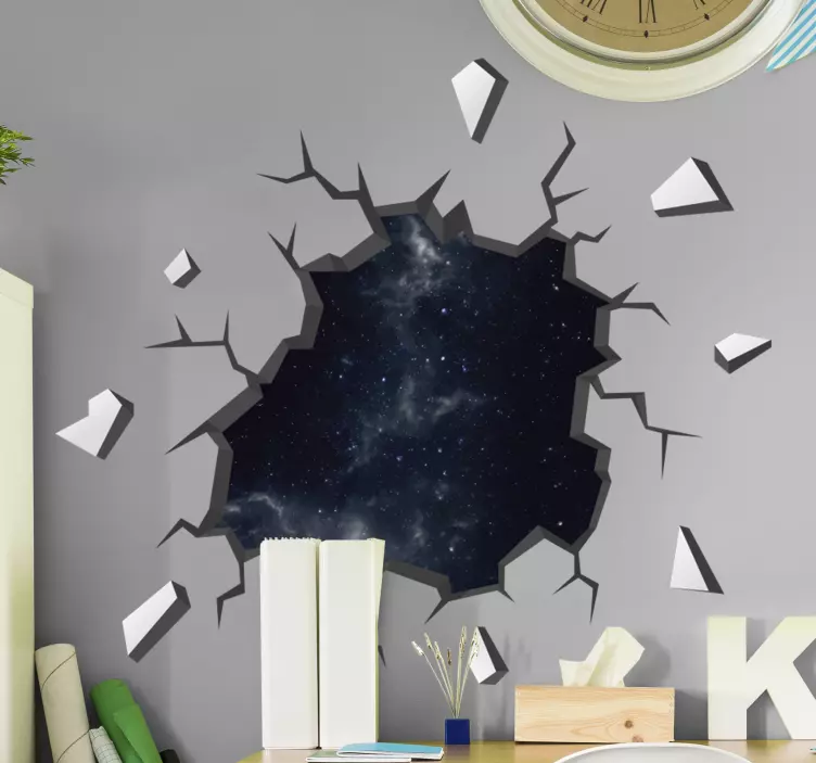 Nočná obloha 3d vizuálne efekty obtisky - Tenstickers