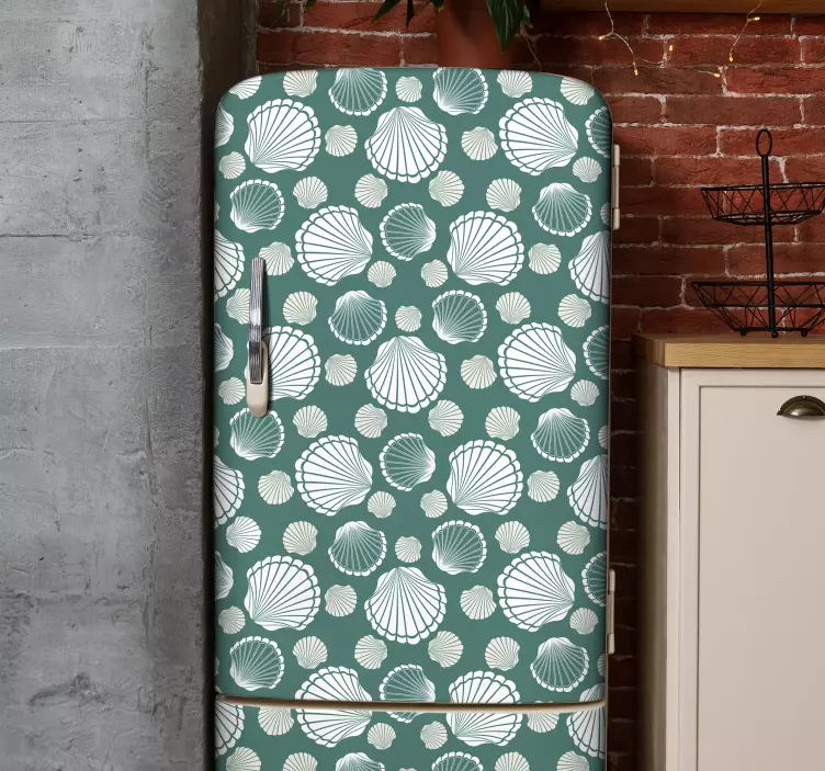 Nálepka chladničky svet mušlí - Tenstickers