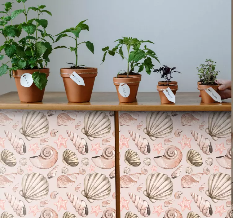 Samolepka na nábytok z mušlí - Tenstickers