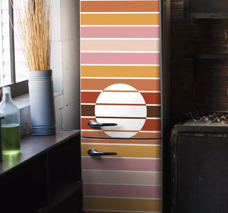 Nálepka s vinylovou slnečnou chladničkou zo 70. Rokov - Tenstickers