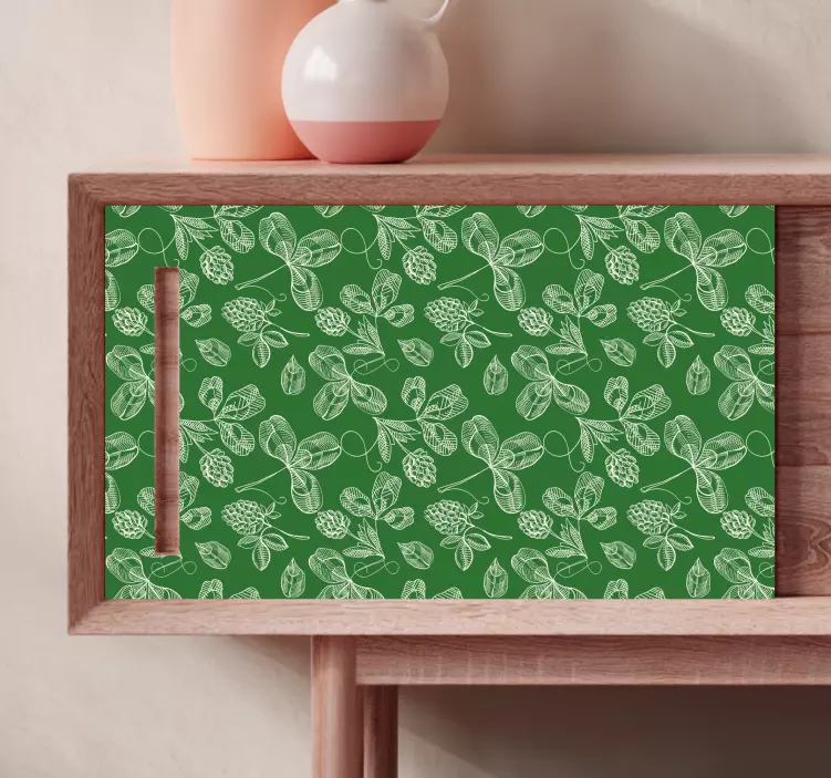 Obtlačok na nábytok so zelenou vetvičkou magnólie - Tenstickers