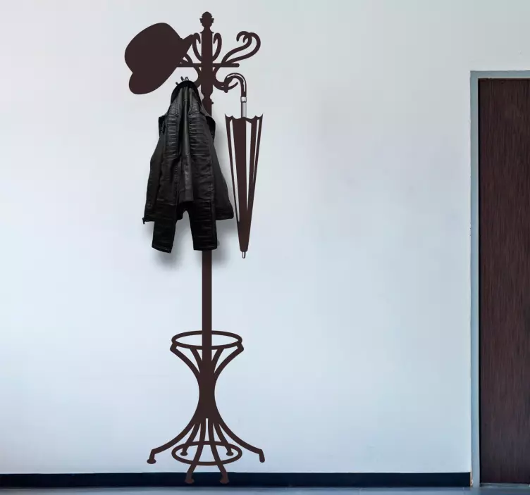 Nálepkyna vešiak vo vintage štýle - Tenstickers