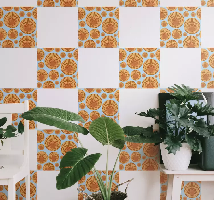 Nálepka so slnečnými lúčmi zo 70. Rokov - Tenstickers