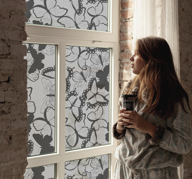 Nálepka s motívmi okien z motýľov - Tenstickers