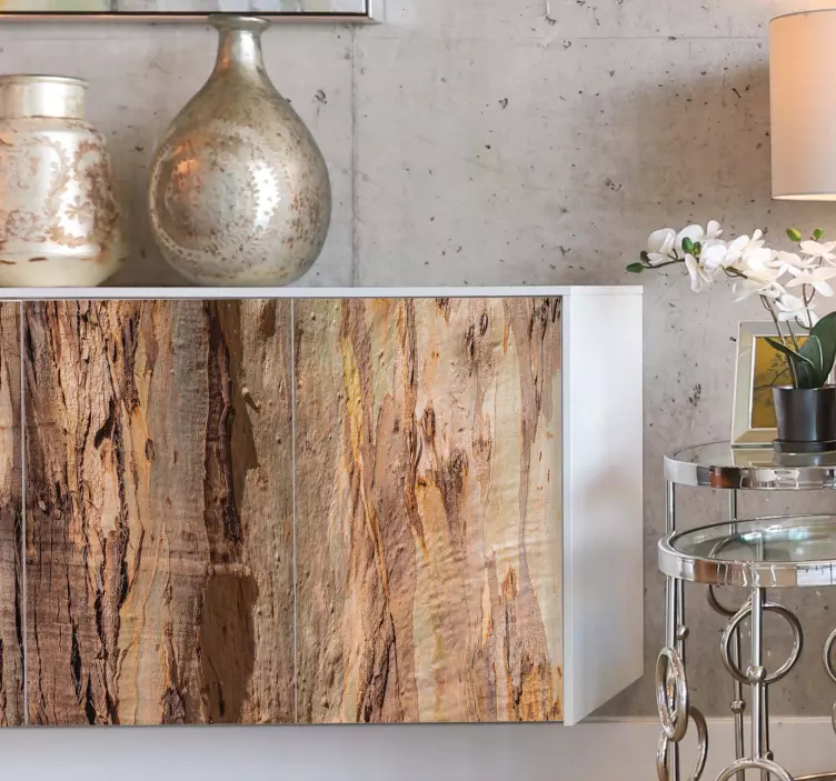 Obtlačok textúry nábytku z kôry hnedého stromu - Tenstickers