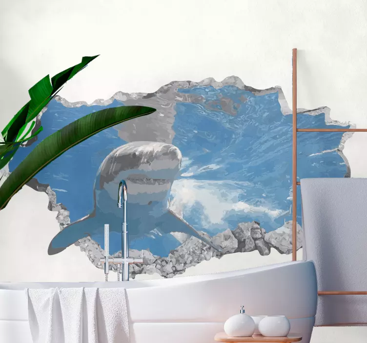 Samolepka na traverzujúcu žraloka - Tenstickers