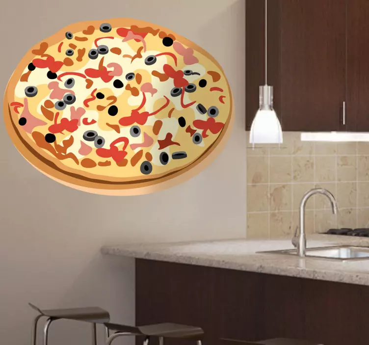 Olivové mäso nálepka na pizzu - Tenstickers
