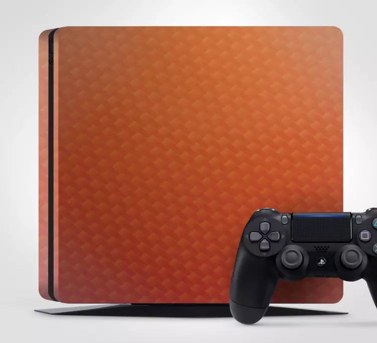 Oranžový uhlík ps4 vinylový obtisk - Tenstickers