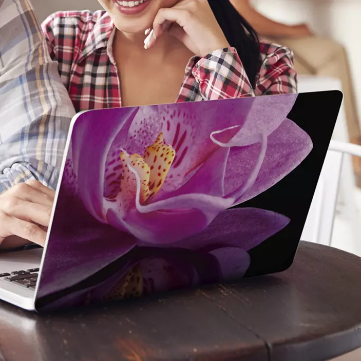 Nálepka na notebook s kvetmi orchideí - Tenstickers