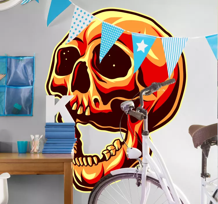 Originálna nálepka lebky halloweenská nálepka - Tenstickers