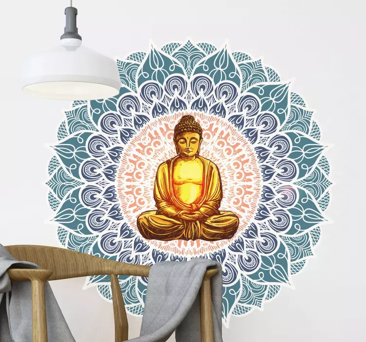 Nálepka s ozdobnou čakrou budha buddha - Tenstickers