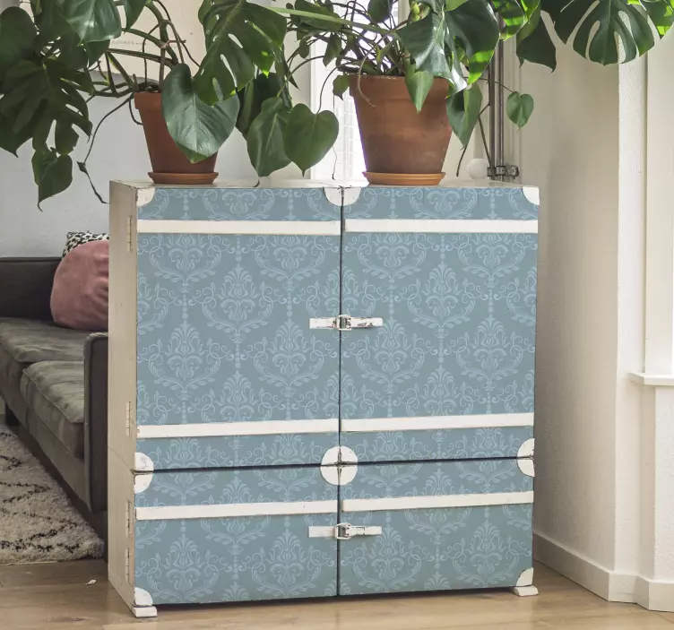 Nálepky na nábytok modrý elegantný barokový - Tenstickers