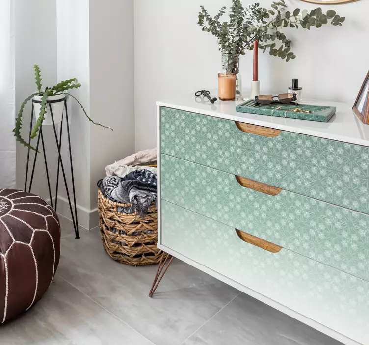 Nálepky na nábytok kvetinový vzor s prechodom - Tenstickers