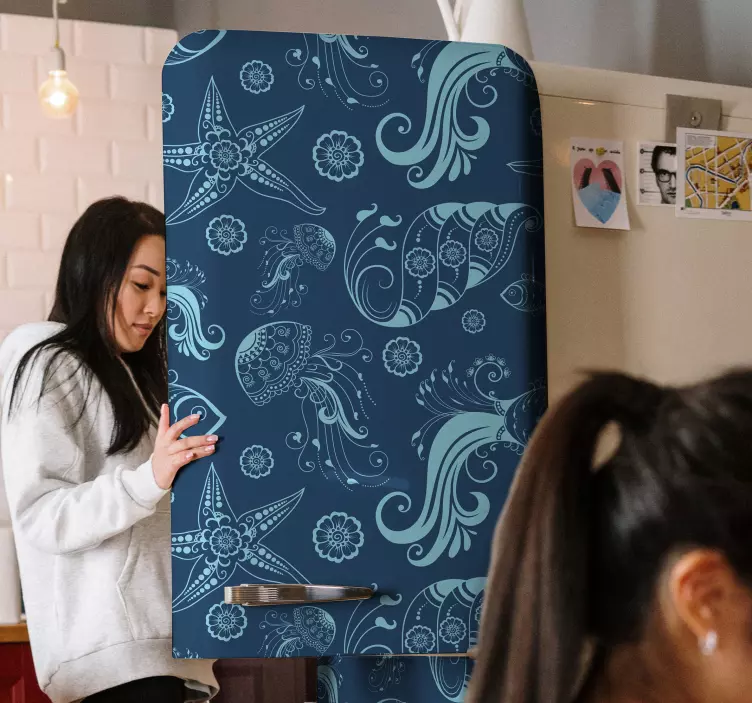 Samolepka na chladničku s okrasným morským životom - Tenstickers