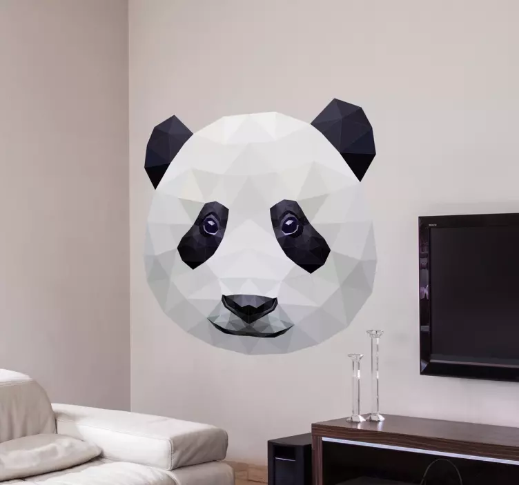 Panda nástenná maľba - Tenstickers