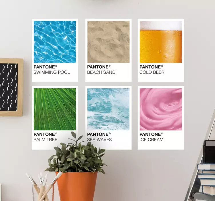 Pantone farby letnej nálepky na stenu - Tenstickers