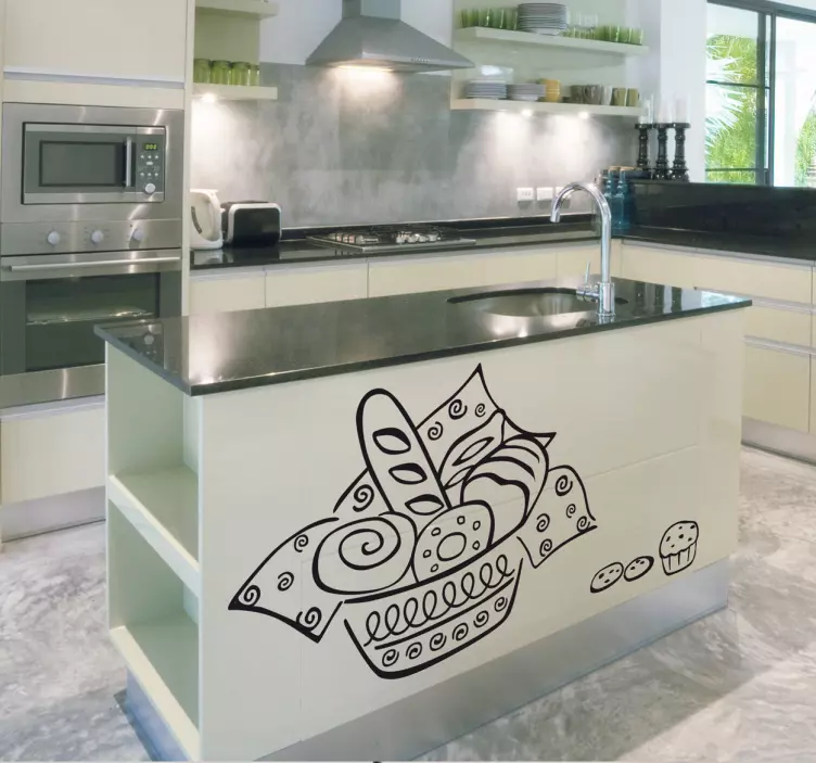 Pečivo kôš kuchynské obtlačky - Tenstickers