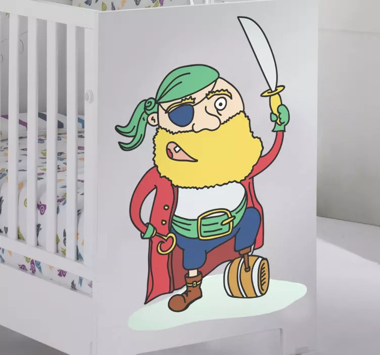 Pegleg pirátske deti nálepka - Tenstickers