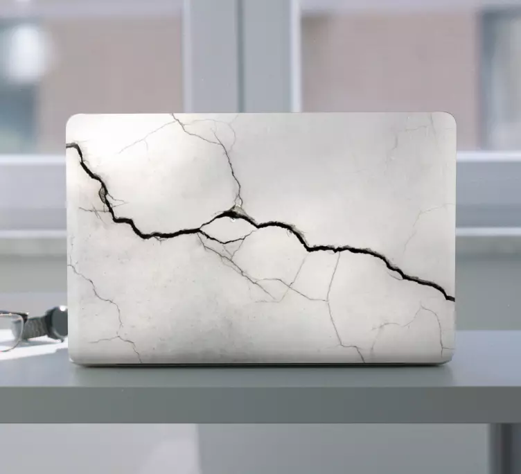 Pekné šedé praskliny na pozadí skiny notebooku - Tenstickers