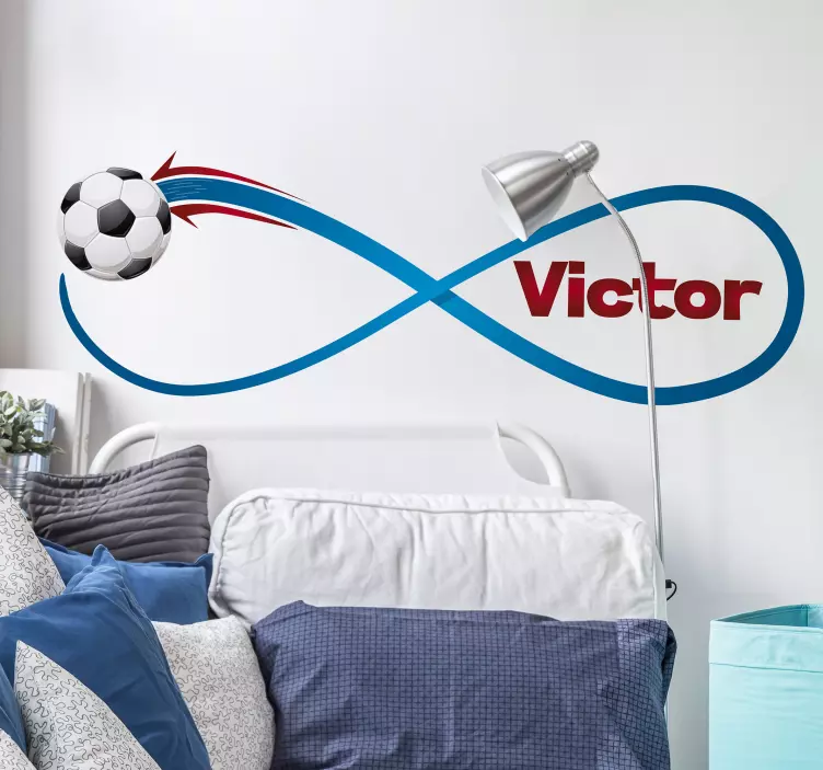 Personalizovaná nálepka na futbal na nekonečno - Tenstickers