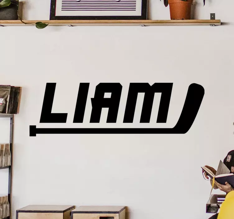 Personalizovaná samolepka na bránu brankára hokeja - Tenstickers