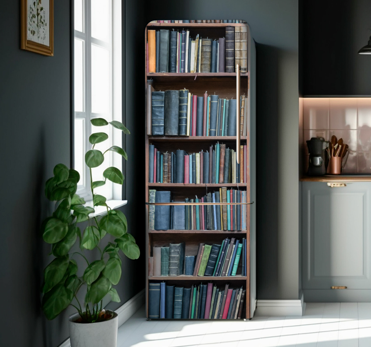 samolepky na chladničku knihovní regály - Tenstickers