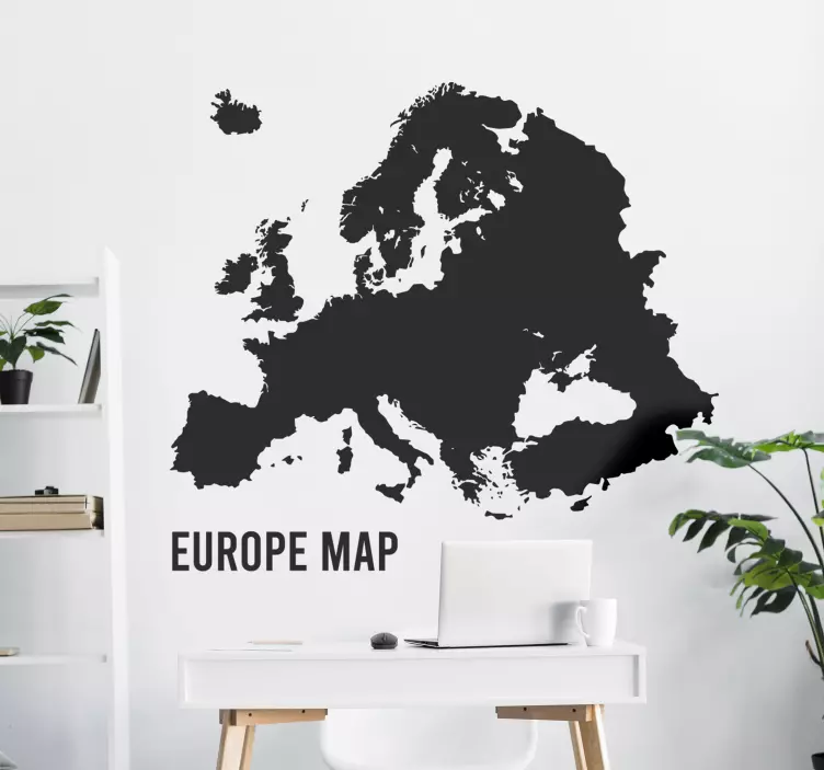 Nálepka politickej európy mapa sveta mapa sveta - Tenstickers