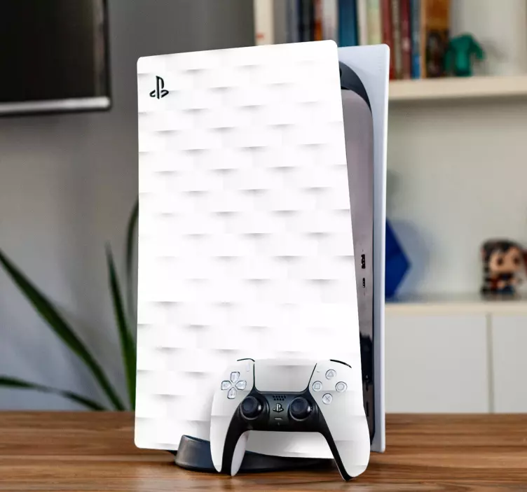 Polygonal paper style background ps5 sticker - Tenstickers