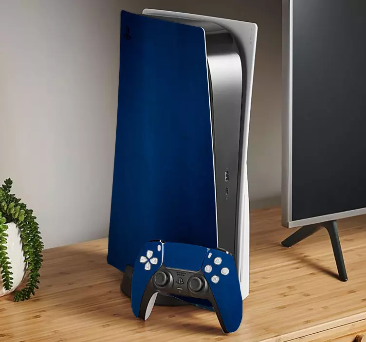Pozadie s intenzívnou modrou nálepkou ps5 - Tenstickers