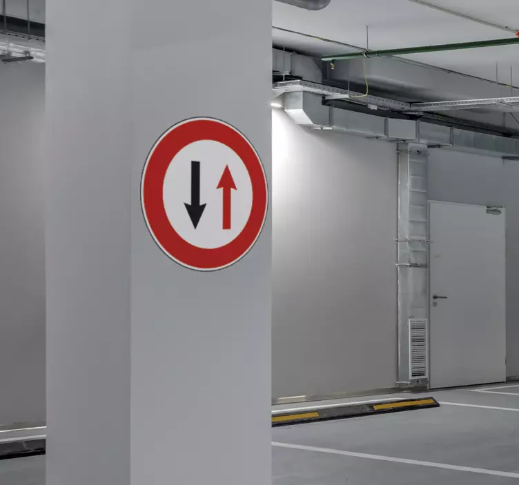 Prednosť pred nálepkou proti smeru na ceste - Tenstickers