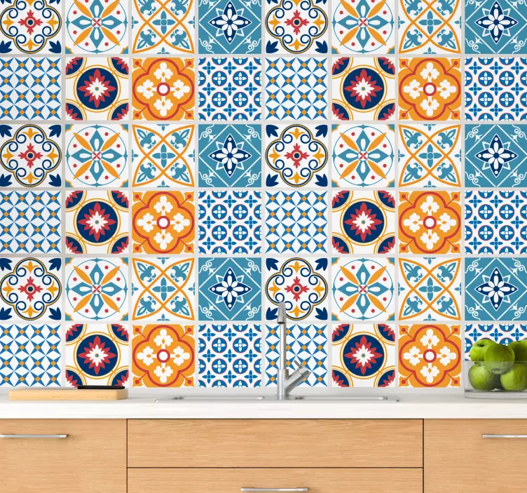 Samolepka na cementové dlaždice sevrinia - Tenstickers