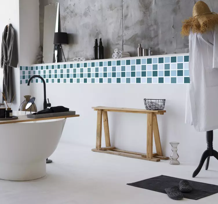 Prenosné dlaždice z mozaiky v kúpeľni - Tenstickers