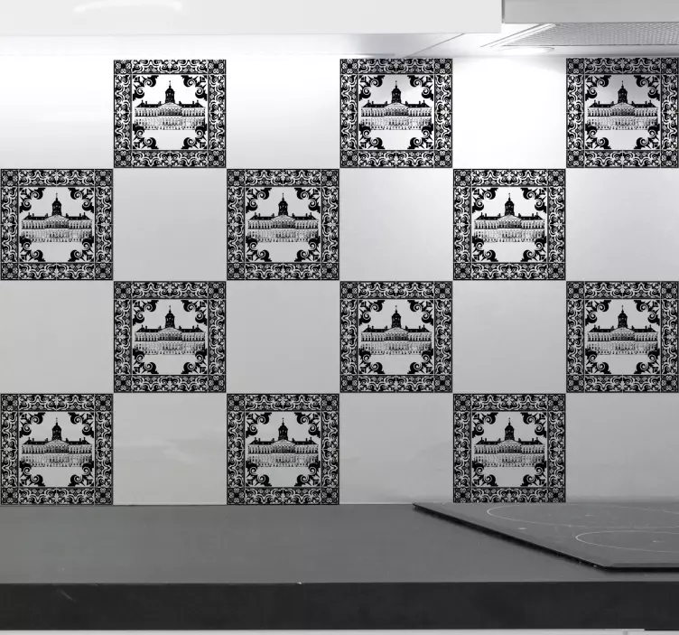 Nálepka dlaždice kráľovský palác ams - Tenstickers